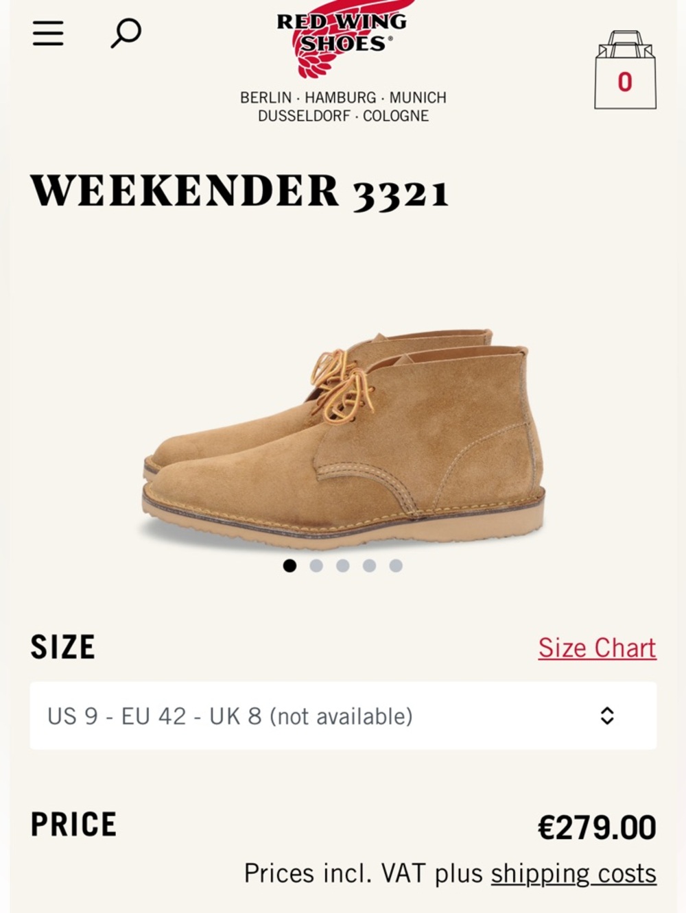 Red Wing 3321 Weekender Chukka Hawthorne Muleskinner 10D new in box